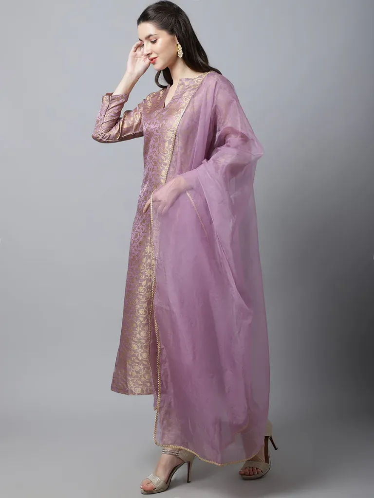 anokherang-combos-lilac-charm-brocade-straight-kurti-with-straight-pants-and-organza-dupatta-37958423609593.webp