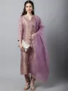 anokherang-combos-lilac-charm-brocade-straight-kurti-with-straight-pants-and-organza-dupatta-37958423511289.webp